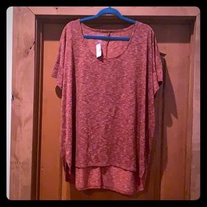 NWT 24/7 tshirt size 3X - heathered rust color